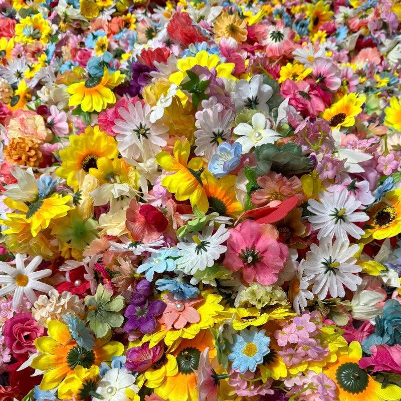 décoration intérieure fleurs artificielles rose jaune blanches festives mariage anniversaire romantique