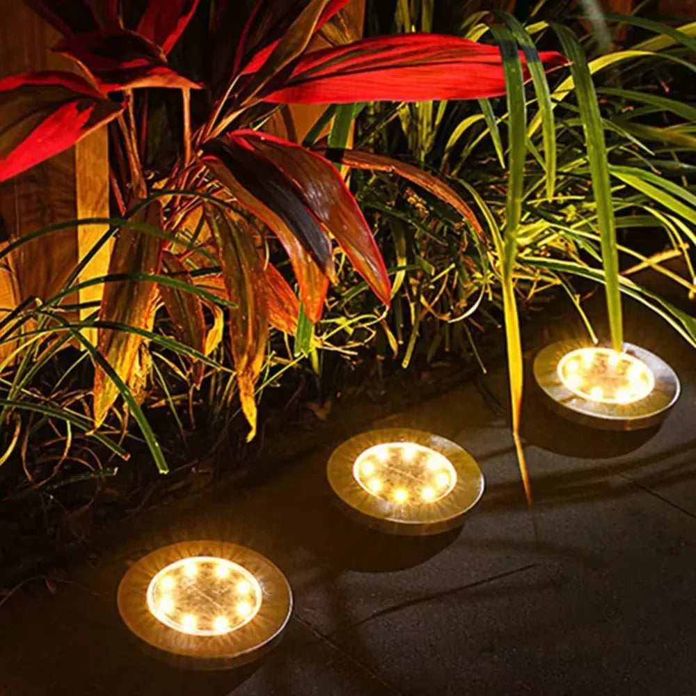lampe solaire argentée moderne led extérieure jardin paysagiste tringle noire bouton commutation