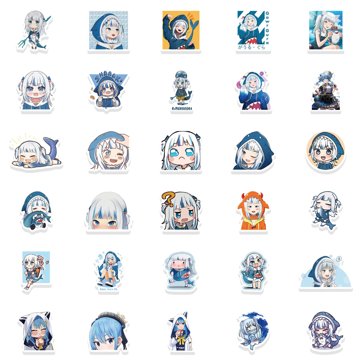 stickers autocollants animaux dessin animé personnages expressions faciles utilisation étanches 50pièces