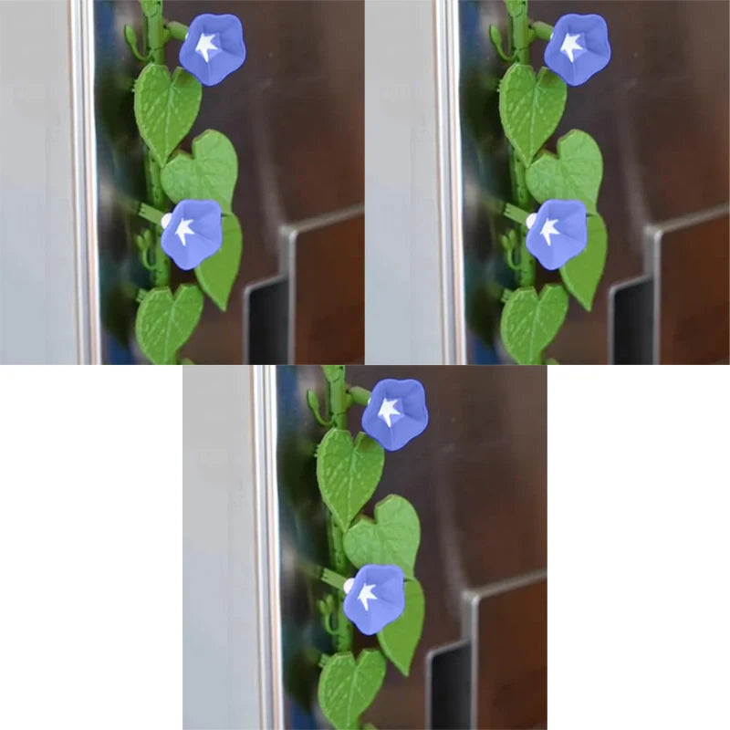 magnétiques réfrigérateur décoratifs floral feuilles fleurs bleu rose vert étoiles