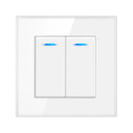 interrupteur mural bouton pression noir blanc gris moderne minimaliste fixations certifications rohs