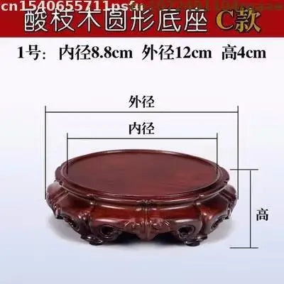 théière artisanale bois sculpté support figurines vase pot fleur trưng bày bàn trà đồ