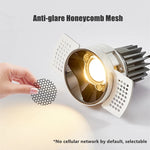 lot spots led encastrés blanc grille hexagonale anti reflet réglable moderne