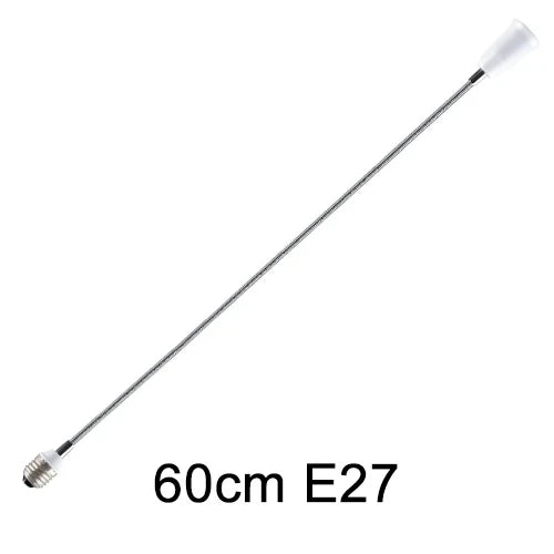 adaptateur culot E27 flexible blanc moderne 6cm 9cm 15cm 20cm 30cm 35cm 60cm