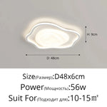 plafonnier led moderne blanc rectangulaire ovale nuage sans télécommande