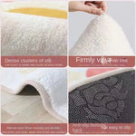 tapis bain antidérapant laine imitation cachemire moderne poissons colorés salon chambre coucher