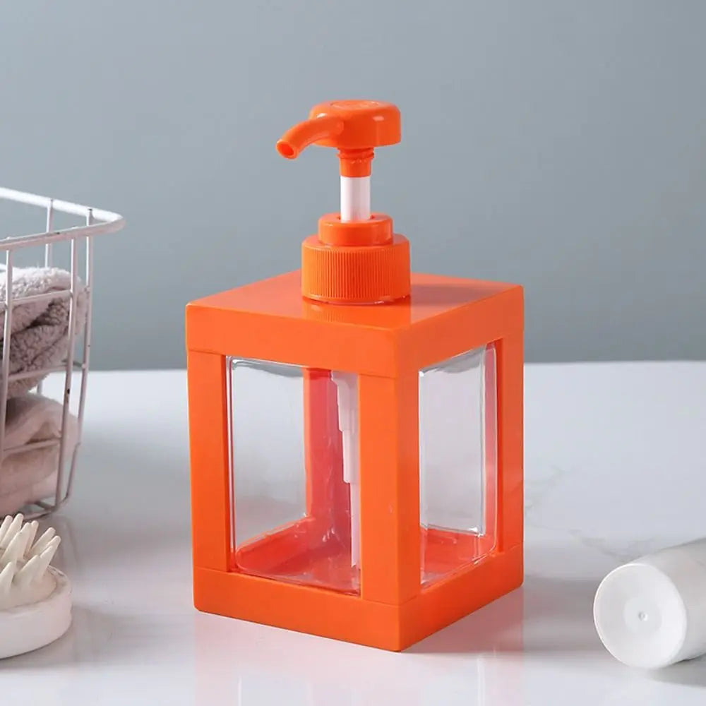 distributeur savon liquide orange noir blanc transparent moderne minimaliste 500ml 750ml 1000ml Pompe rechargeable