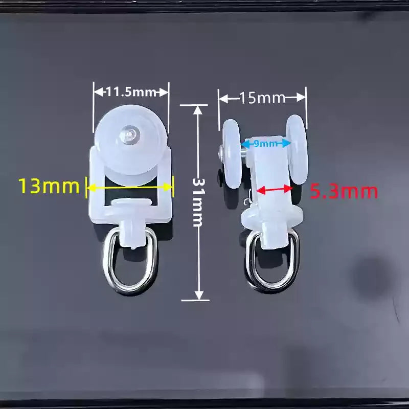 anneau métallique rondelle plastique clips rideau blanc noir rail rideau
