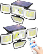lampes solaires extérieures ip65 détecteur mouvement télécommande autonome noir blanc moderne