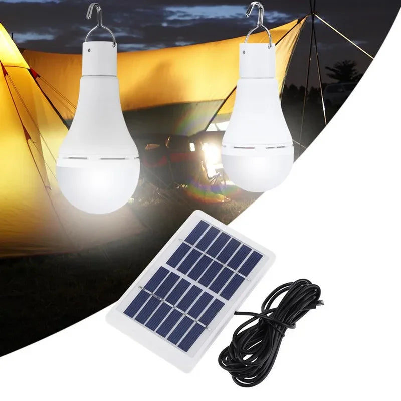 ampoule led solaire extérieure étanche ip65 moderne télécommande panneau solaire câble usb support mural