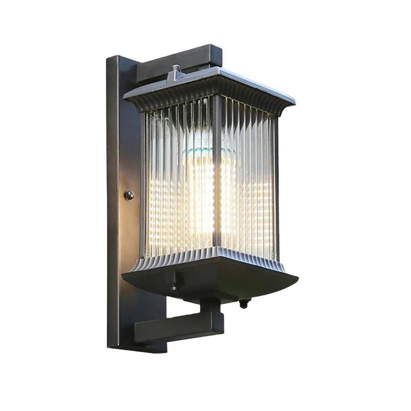 lampe murale transparente classique noire entrée chambre étude salle bain