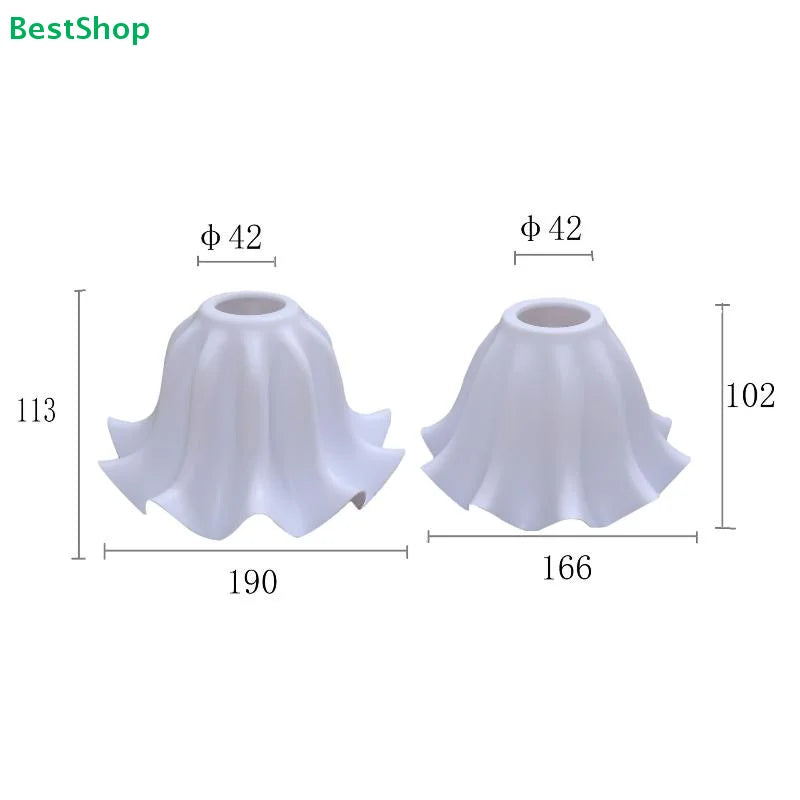 abat jour blanc plissé moderne opaque lampes table suspension murale