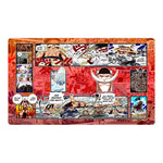 tapis souris anime personnages combats dialogues rouge noir violet marron illustrations opaques