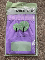 jupe table imperméable bleu clair rose bleu translucide plissée festive adhésive ruban adhésif
