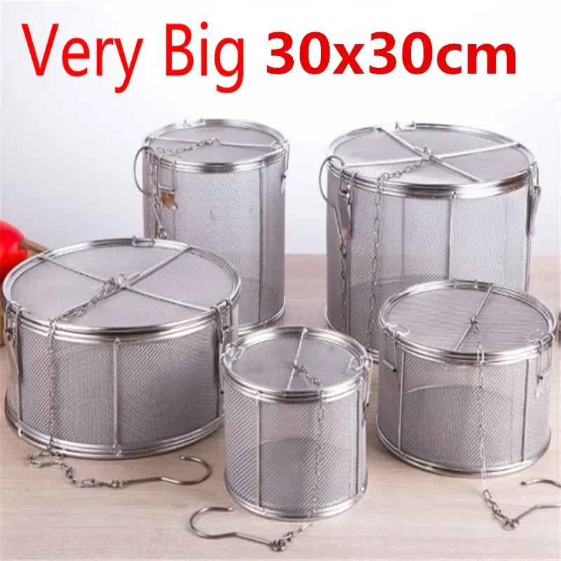 sacs assaisonnement acier inoxydable filtre cylindrique maille fine argenté moderne cuisine stockageversiblechains métalliques