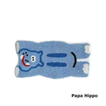 tapis moderne imperméable résistant animaux créatif léopard hippopotame chambre bleu blanc vert noir jaune