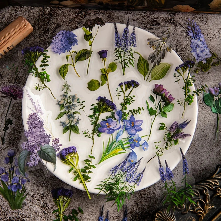 assiettes décoratives vintage fleurs séchées motifs floraux naturel rustique adultes enfants