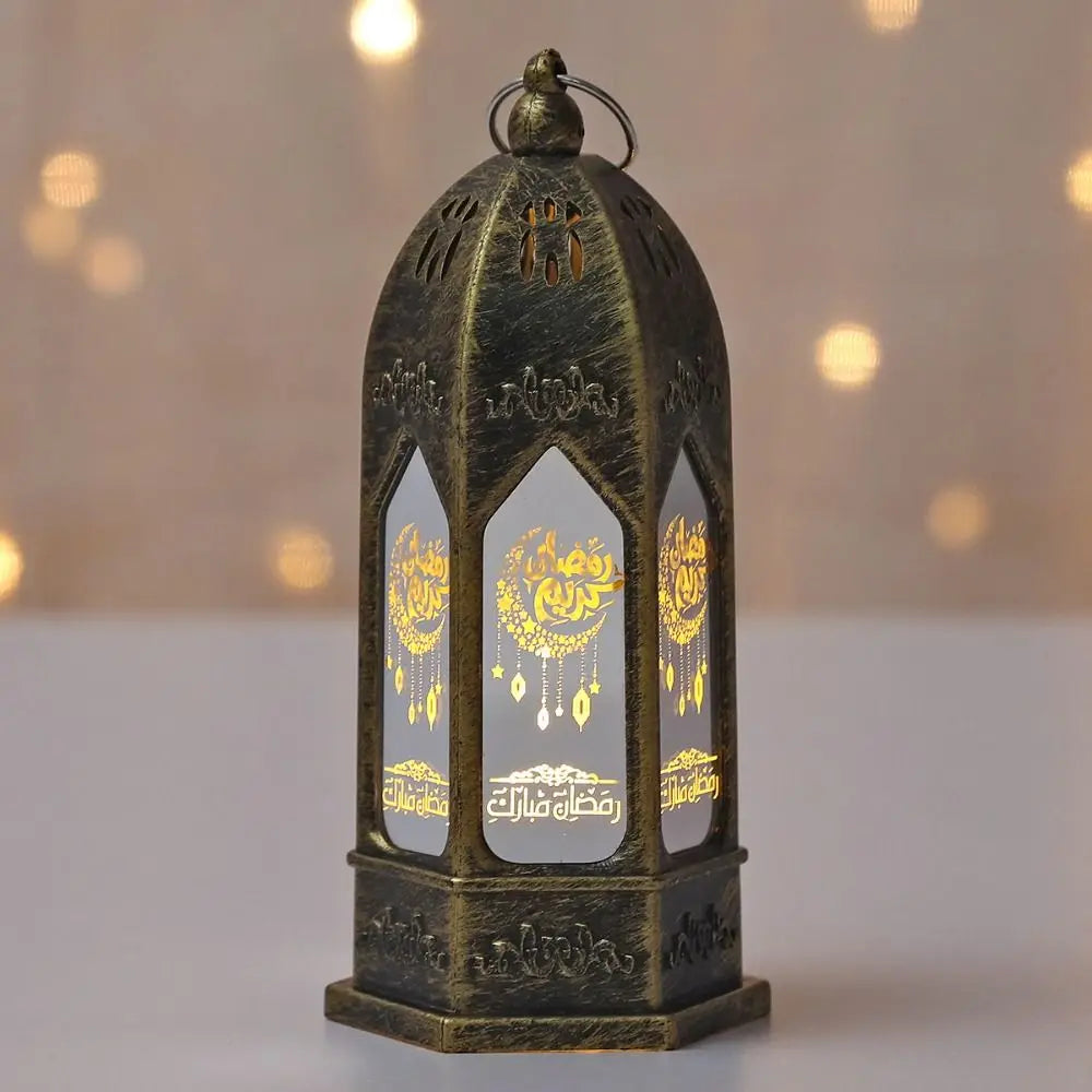 Veilleuse Ramadan avec motifs étoiles - Lumière douce pour ambiance chaleureuse