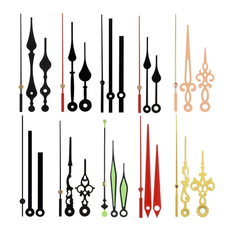 aiguilles montre réparations horlogerie classique or noir élégantes différentes formes motifs décoratifs fixations mouvement