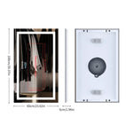 miroir courtoisie led blanc mural moderne notes musicales violettes affichage numérique