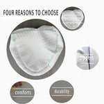 coussin repos jambes blanc bleu texture ligne blanche confortable ergonomique zippable 25cm 98mm