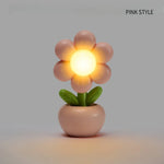 veilleuse led fleur rose verte violet moderne chambre enfant table basse ambiance tactile 3v