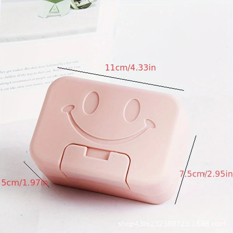 boîte savon moderne rose clair vert pastel violet sourire clips minimaliste maison