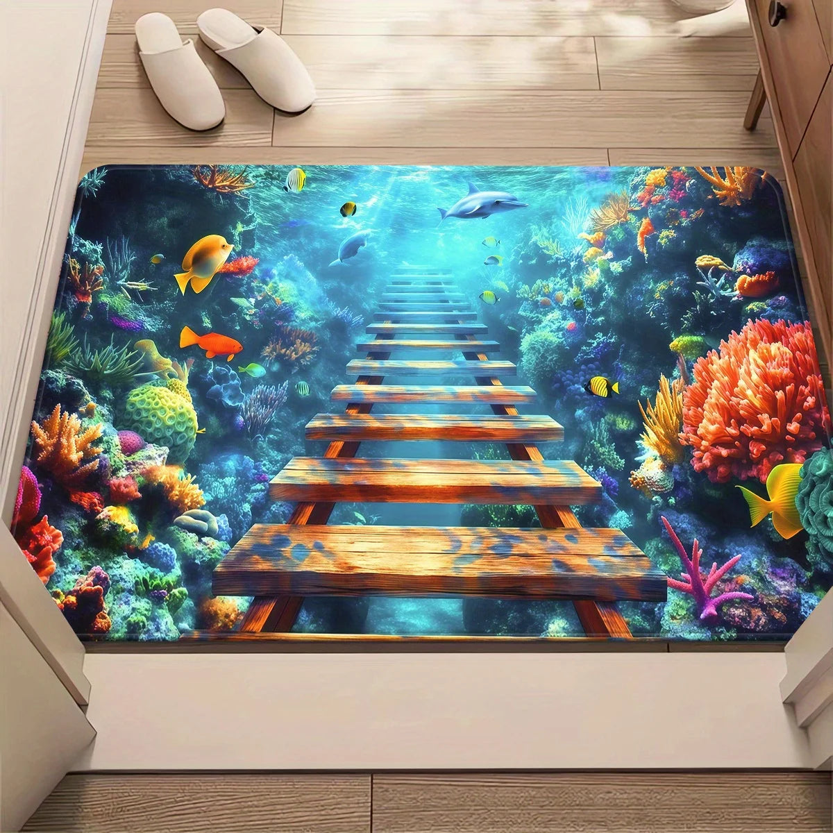 tapis moderne fleurs cerisier marbre noir rose adhésif résistant rides polyester extérieur adultes