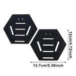 présentoir support médaille noir hexagonal moderne ligne blanche bois décoration muriale compétition gymnastique