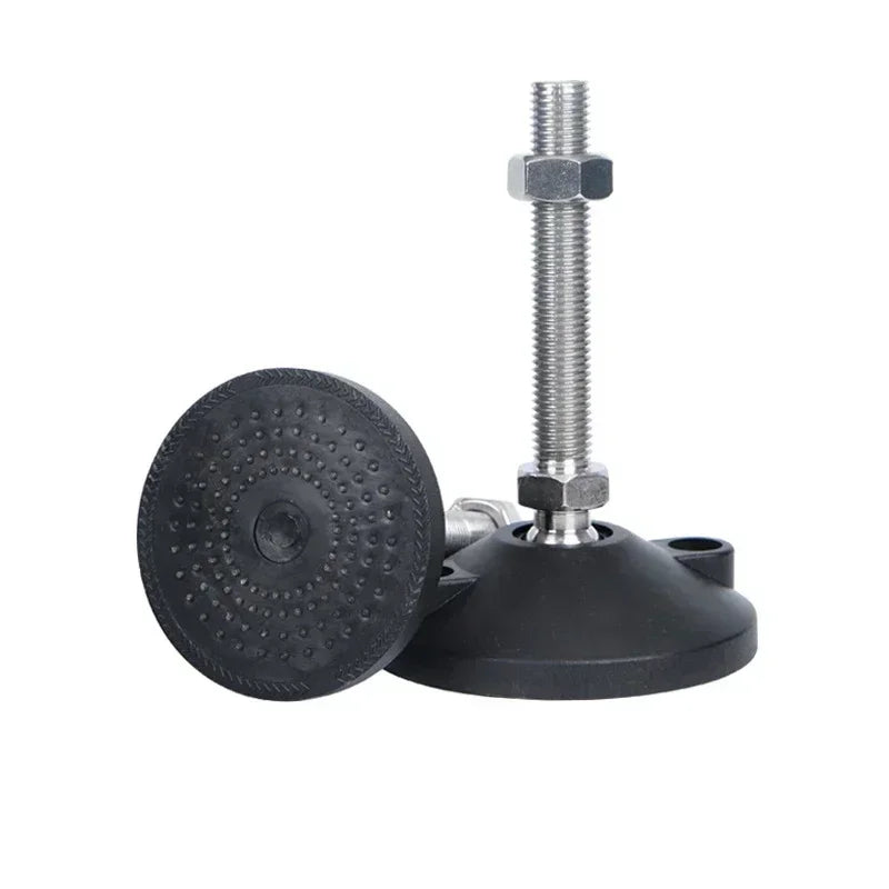 pieds meubles réglables acier noir base pivotante protection antidérapante rond