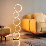 lampe sol moderne blanc circulaire relief éclairage led minimalisteTouchableSwitch cable garantie 2ans