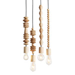 Suspension lumineuse bois géométriques naturel moderne salon restaurant chambre principal