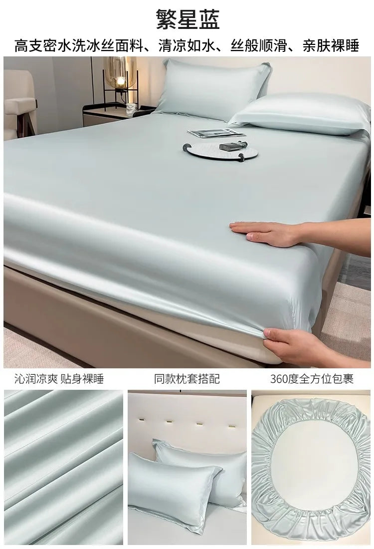 draps lit doux moderne bleu clair uni adhésif été qualité réactive