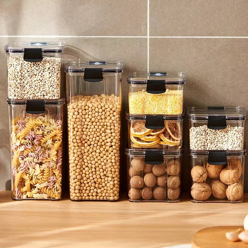 boîtes rangement hermétiques plastique qualité alimentaire épices céréales fruits secs anti humidité respectueux environnement