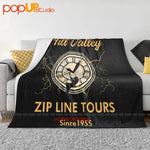Housse de couette à zip en tissu polaire corail avec impression panoramique sur lit