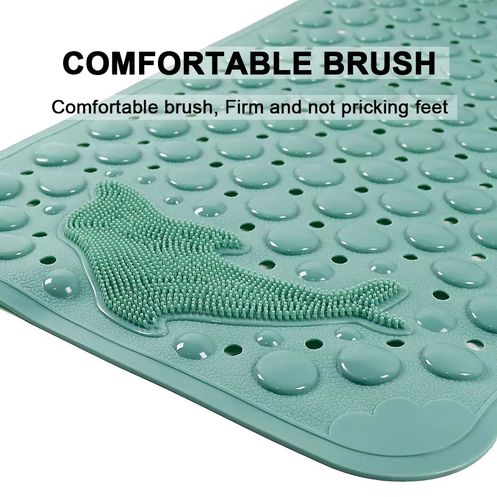tapis bain antidérapant pvc dauphin moderne 35x70cm drainage texturé bulles ventilation gris rose