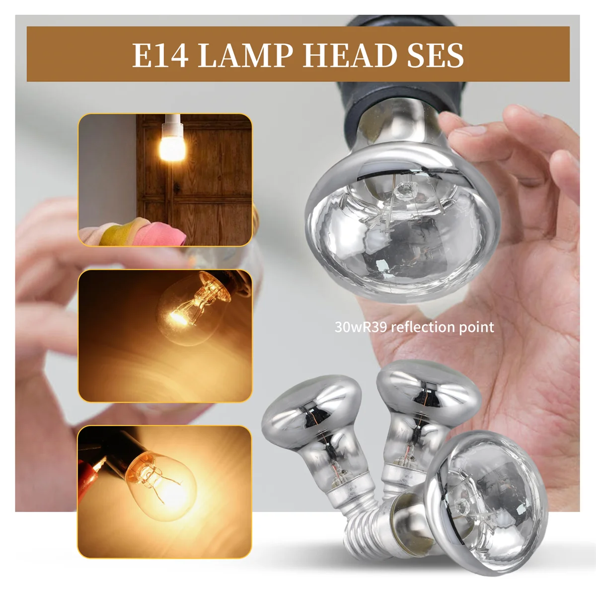 ampoules incandescence argentées opalescentes vis e14 classiques 30w pièces électriques bricolage