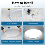 lampe led moderne télécommande blanc motifs géométriques lumière intensité variable