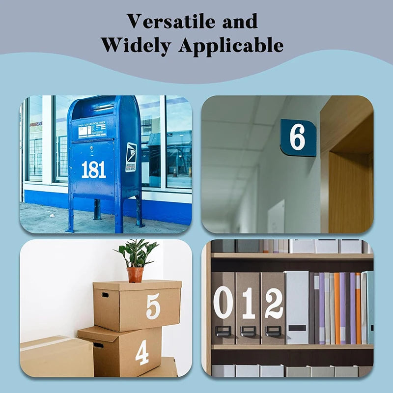 sticker numerote couleur grande taille decoratif ludique moderne adhesif porte boite lettres mur