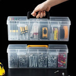 rangement transparent compartiments outils vis petites pieces boite organisation utilitaire multifonctionnelle diverse herramientas