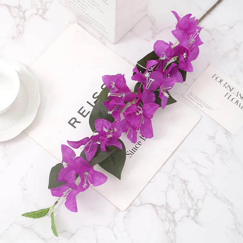 guirlande artificielle bougainvilliers rose vif fleurs feuilles moderne décoration extérieure anniversaire exposition