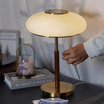 lampe table moderne or bois plissée sans grille opaques led 3000k 6000k