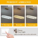 suspension lumineuse moderne cristal transparent doré télécommande haute luminosité chambre salon