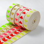ruban jacquard cœurs polyester blanc rubans diy bouquets ornements capillaires décoration chaussures chapeaux sacs
