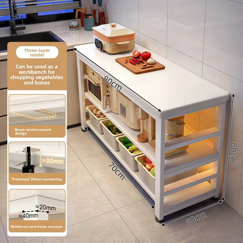 meuble cuisine blanc moderne tiroirs tablettes roulettes multifonctionnel 120cm 60cm 80cm