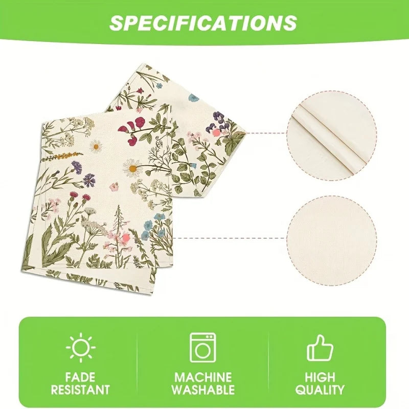 tableau chemin table motif floral sauvage rustique crème multicolore résistant intemporel