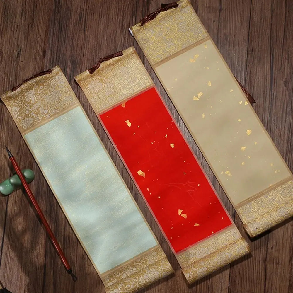 peinture calligraphie chinoise papier art decor maison moderne lettre rouge jaune vert orange