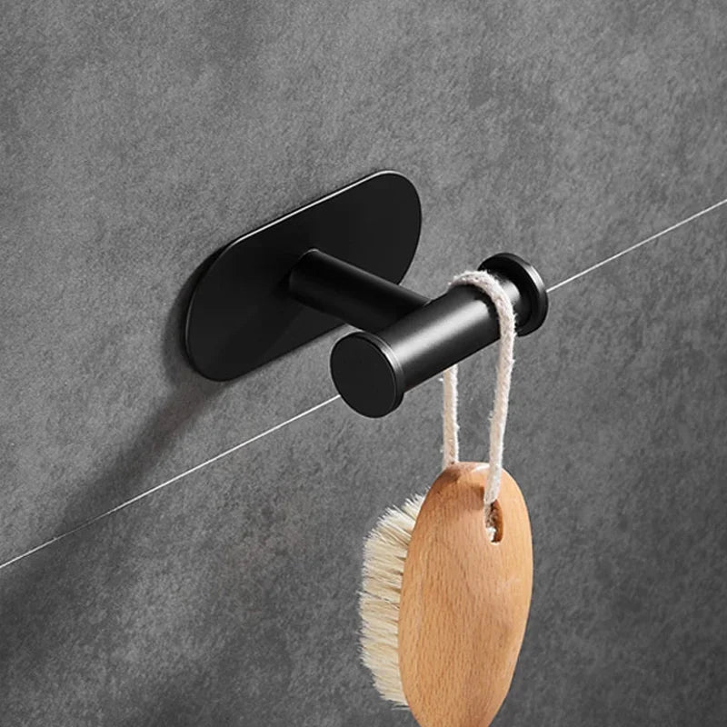accessoire salle bain adhésif noir moderne porte rouleau papier toilette napkin holder suspension serviettes