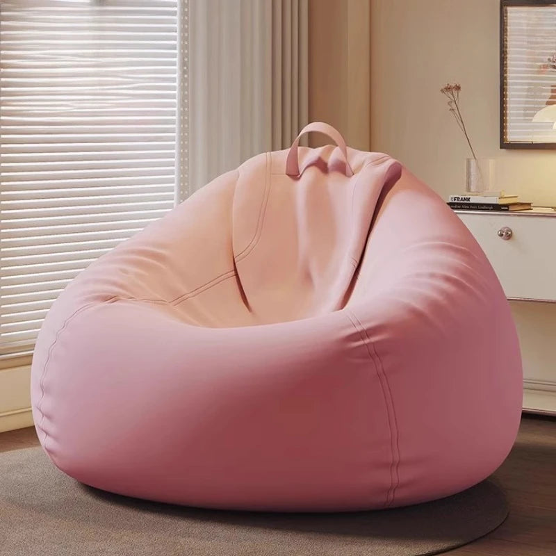 Pouf de sol en rotin vert clair