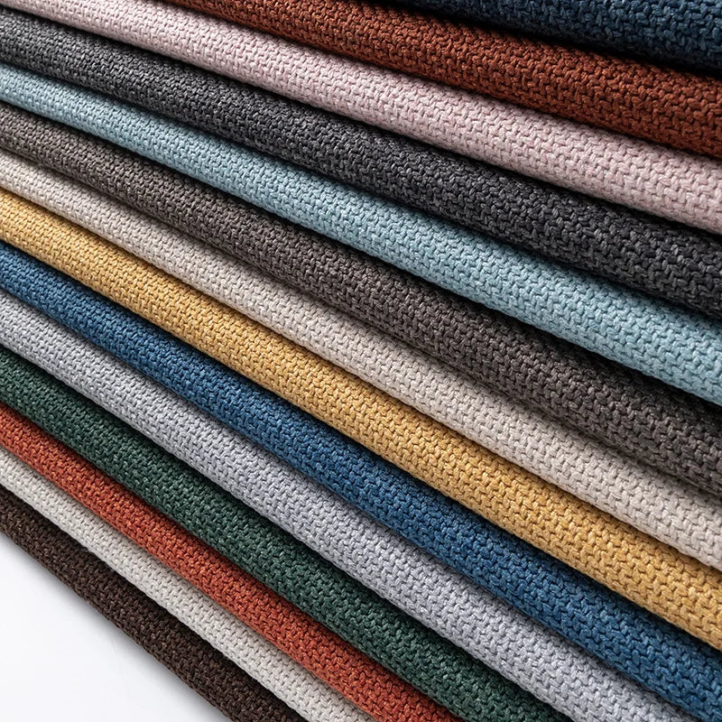 tissu polyester texturé résistant couleurs variées moderne 100cm 145cm décors meubles nappe couture